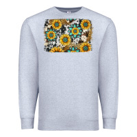 Heather Grey gemstone sunflower cowhide background Premium Sweatshirt - Jasminsmagicworld