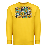 Lemon gemstone sunflower cowhide background Premium Sweatshirt - Jasminsmagicworld