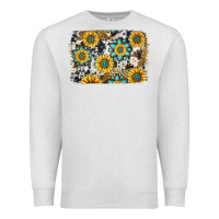 Oatmeal Heather gemstone sunflower cowhide background Premium Sweatshirt - Jasminsmagicworld