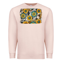 Pale Pink gemstone sunflower cowhide background Premium Sweatshirt - Jasminsmagicworld