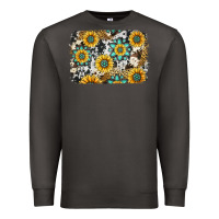 Smoke gemstone sunflower cowhide background Premium Sweatshirt - Jasminsmagicworld
