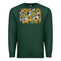 Sports Green gemstone sunflower cowhide background Premium Sweatshirt - Jasminsmagicworld