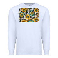 White gemstone sunflower cowhide background Premium Sweatshirt - Jasminsmagicworld
