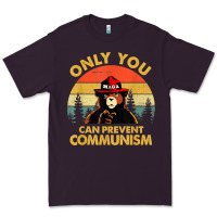 Plum vintage only you can prevent communism funny bear camping t shirt Premium Tee - linhVisuals