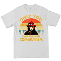 Dove Grey vintage only you can prevent communism funny bear camping t shirt Premium Tee - linhVisuals