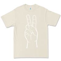 Bone peace sign two fingers hand gesture symbol illustration t shirt Premium Tee - linhVisuals
