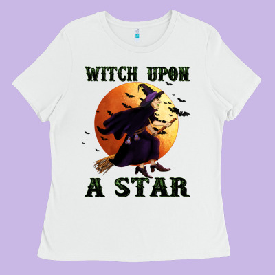 Witch Upon A Star Ladies Tee Designed By Bundleandbundleshop