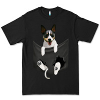 Black rat terrier dog in pocket, rattie puppy, ratting terrier t shirt Premium Tee - linhVisuals