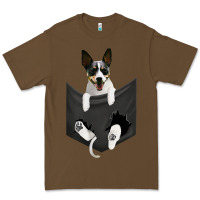 Cacao rat terrier dog in pocket, rattie puppy, ratting terrier t shirt Premium Tee - linhVisuals