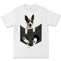 White rat terrier dog in pocket, rattie puppy, ratting terrier t shirt Premium Tee - linhVisuals