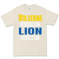 Bone wolverine on saturday lion on sunday fans detroit vintage pullover hoo Premium Tee - linhVisuals