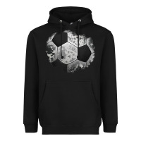 Black cowhide soccer patch Heavyweight Hoodie - Jasminsmagicworld