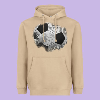 Cowhide Soccer Patch Heavyweight Hoodie Designed By Jasminsmagicworld