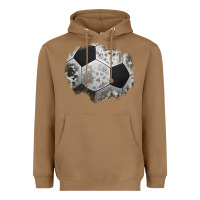 Toasted Coconut cowhide soccer patch Heavyweight Hoodie - Jasminsmagicworld
