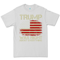 Dove Grey vintage usa american flag trump was right about everything pullover ho Premium Tee - linhVisuals