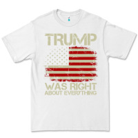 White vintage usa american flag trump was right about everything pullover ho Premium Tee - linhVisuals