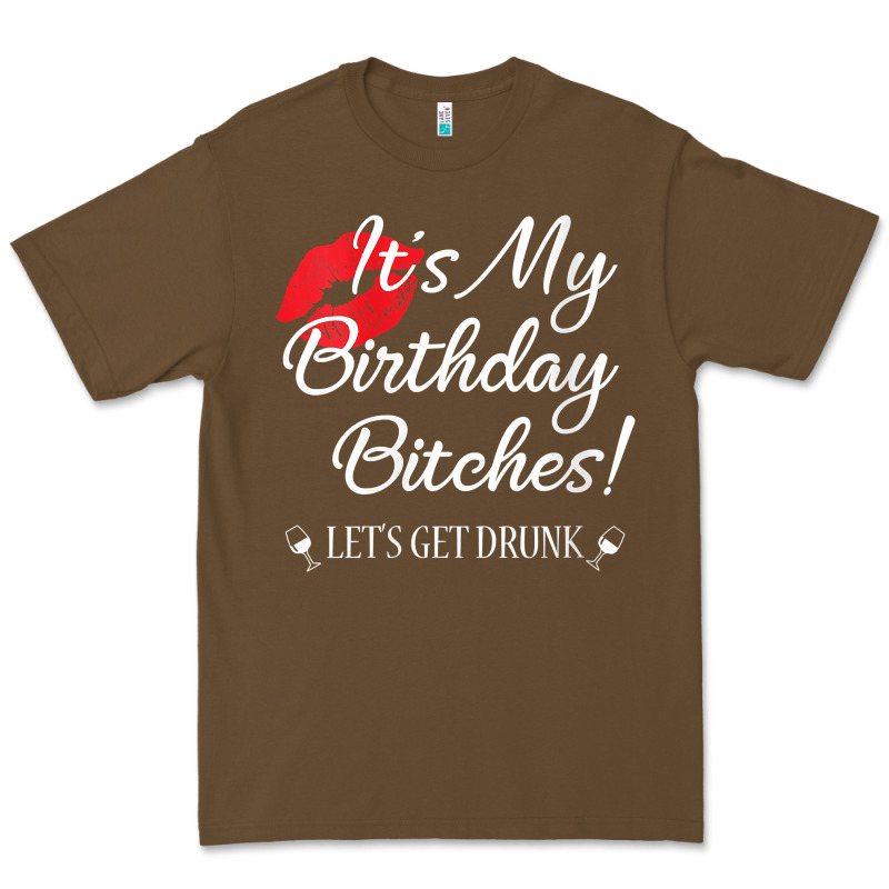 Womens It's My Birthday Bitches! Funny Drunk Party Birthday Girls V Ne Premium Tee by linhVisuals | Teevron