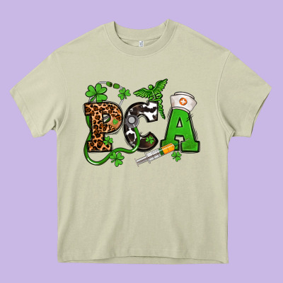 St. Patrick's Day Pca Heavy Core Tee Designed By Oliviacreatesart