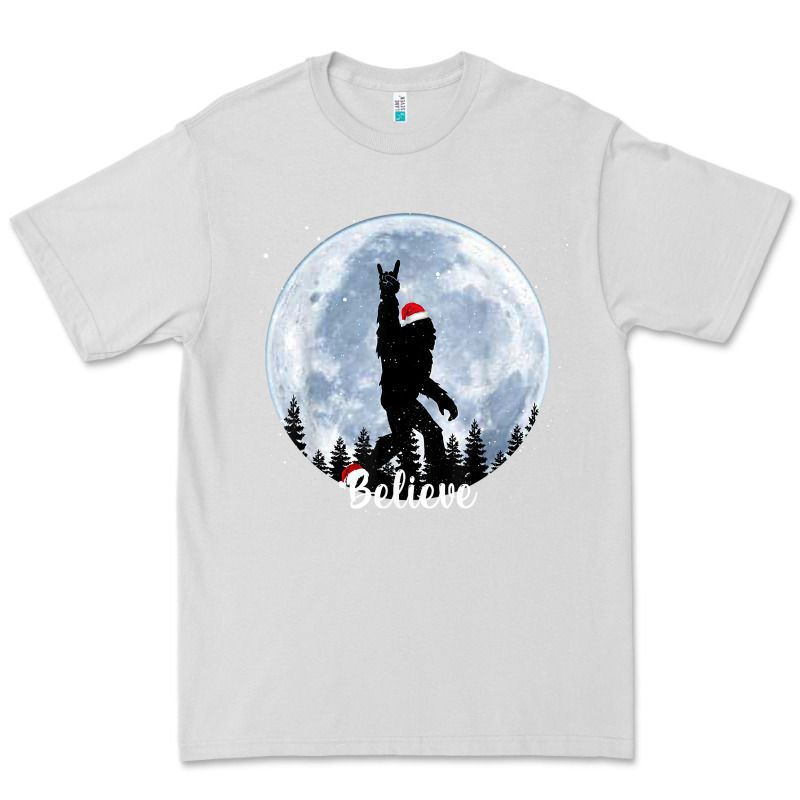 Santa Bigfoot Christmas Rock Funny Sasquatch Believe Xmas T Shirt Premium Tee by linhVisuals | Teevron