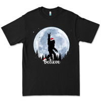 Black santa bigfoot christmas rock funny sasquatch believe xmas t shirt Premium Tee - linhVisuals