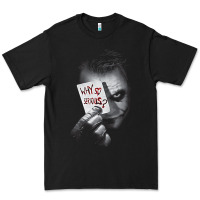 Black us dc dark knight photo why so serious 01 black h pullover hoodie Premium Tee - linhVisuals