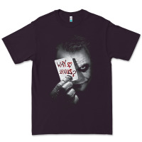 Plum us dc dark knight photo why so serious 01 black h pullover hoodie Premium Tee - linhVisuals