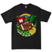 Black St. Patrick's Day American Football Premium Tee - FaDigitalArtStudio
