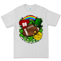 Dove Grey St. Patrick's Day American Football Premium Tee - FaDigitalArtStudio