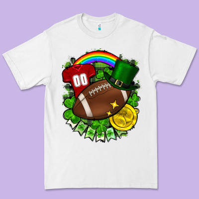 St. Patrick's Day American Football Premium Tee Designed By Fadigitalartstudio