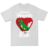 Dove Grey stealing hearts and blasting farts valentine's day t shirt Premium Tee - linhVisuals