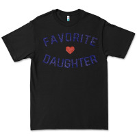 Black womens favorite daughter heart distressed vintage faded classic t shir Premium Tee - linhVisuals
