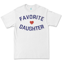 Womens Favorite Daughter Heart Distressed Vintage Faded Classic T Shir Premium Tee | Teevron