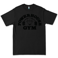 Black POWERHOUSE GYM Premium Tee - linhVisuals