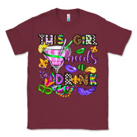 Burgundy this girl needs a drink Classic Tee - OliviaCreatesArt