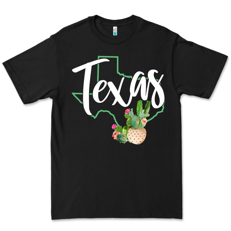 Texas State Map Pride Cactus Vintage Texas Sweatshirt Premium Tee by linhVisuals | Teevron
