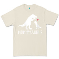Bone womens mommysaurus mom and baby dinosaur v neck t shirt Premium Tee - linhVisuals