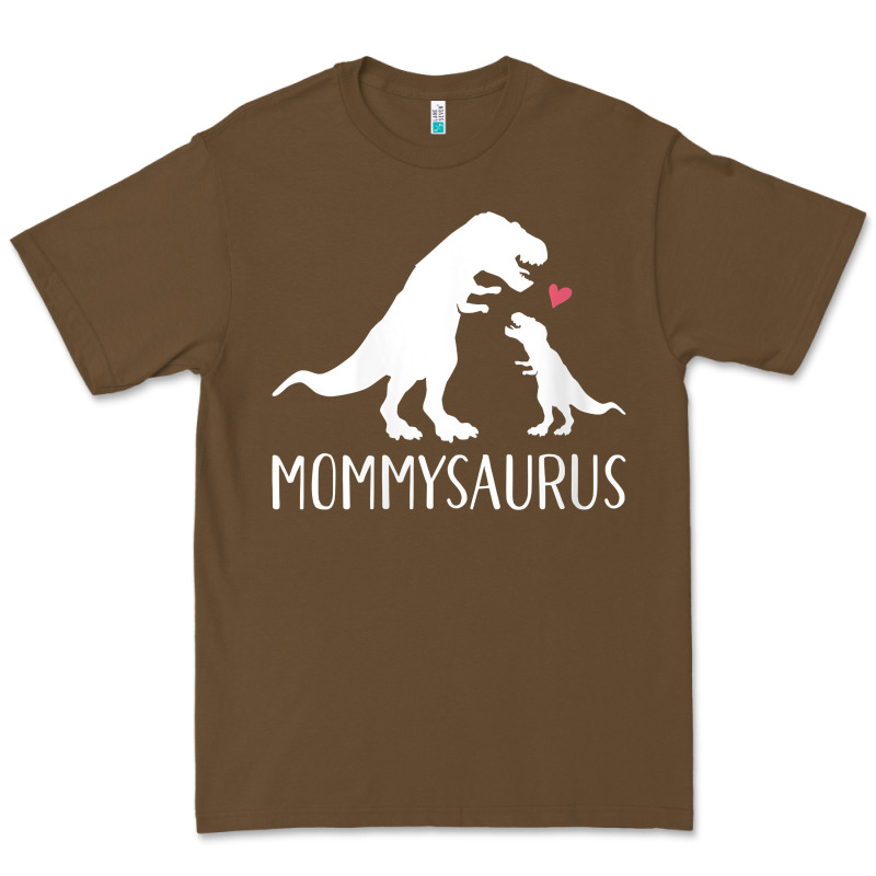 Womens Mommysaurus Mom And Baby Dinosaur V Neck T Shirt Premium Tee by linhVisuals | Teevron