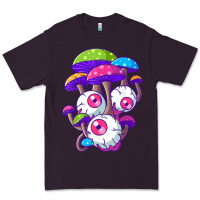 Plum psychedelic mushroom hippie magic fungus shrooms trance rave t shirt Premium Tee - linhVisuals