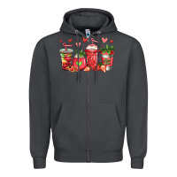 Smoke strawberry coffee cups Zipper Hoodie - Jasminsmagicworld