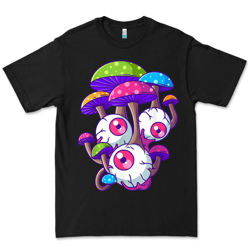 Psychedelic Mushroom Hippie Magic Fungus Shrooms Trance Rave T Shirt Premium Tee by linhVisuals | Teevron