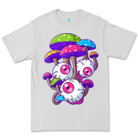 Dove Grey psychedelic mushroom hippie magic fungus shrooms trance rave t shirt Premium Tee - linhVisuals