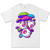 White psychedelic mushroom hippie magic fungus shrooms trance rave t shirt Premium Tee - linhVisuals