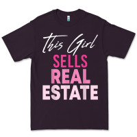 Plum this girl sells real estate realtor real estate agent broker t shirt Premium Tee - linhVisuals