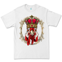 White chicken chick king chicken wearing crown queen chicken animal 228 roos Premium Tee - linhVisuals