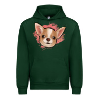 Forest Green chihuahua pink glitter Urban Hoodie - Jasminsmagicworld