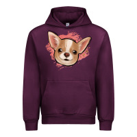 Mauve Wine chihuahua pink glitter Urban Hoodie - Jasminsmagicworld
