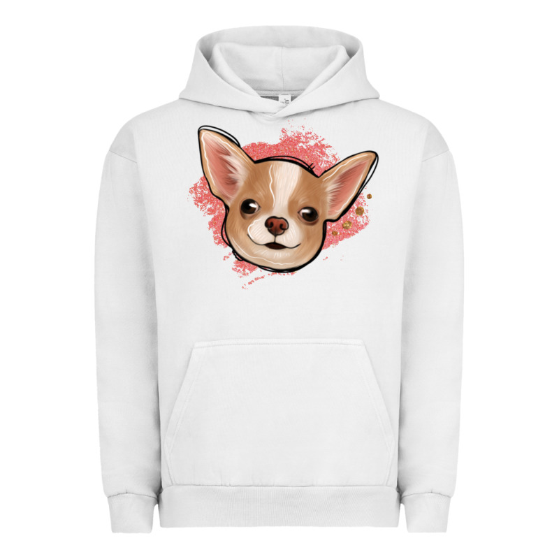 Chihuahua Pink Glitter Urban Hoodie by Jasminsmagicworld | Teevron