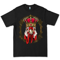 Black chicken chick king chicken wearing crown queen chicken animal 228 roos Premium Tee - linhVisuals
