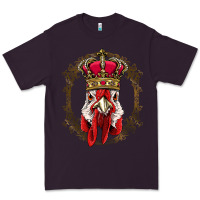 Plum chicken chick king chicken wearing crown queen chicken animal 228 roos Premium Tee - linhVisuals