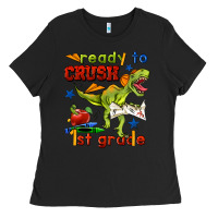 Black ready to crush 1st grade Ladies Tee - BundleAndBundleShop